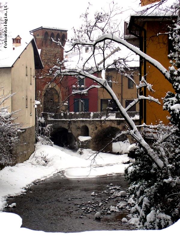 Il ponte di San Rocco dopo la neve