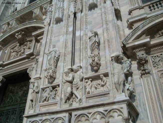 Milano - Duomo, particolare della facciata
