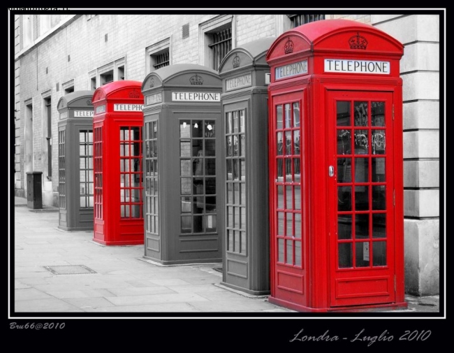 London in...red and grey....