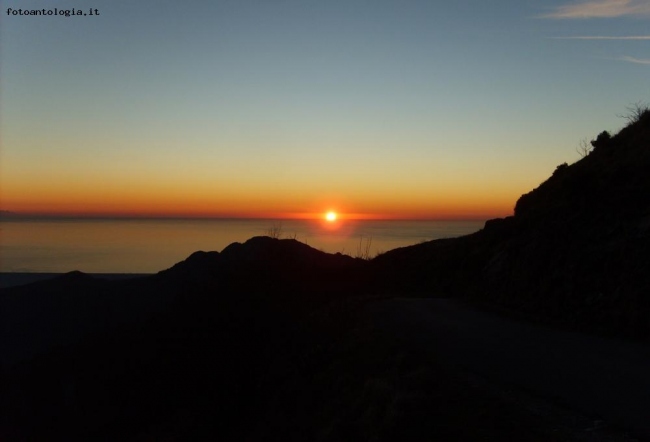 tramonto dal monte Corchia