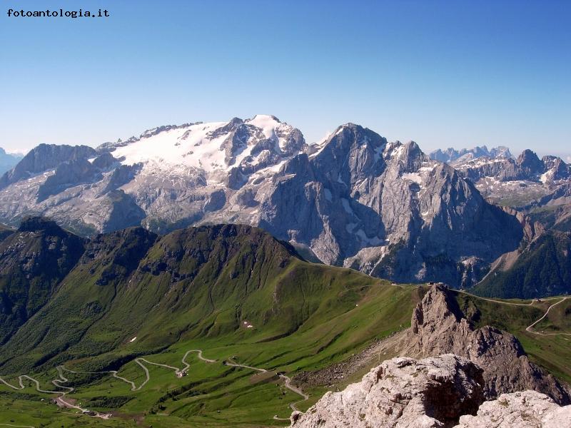 La marmolada dal Sass Pordoi