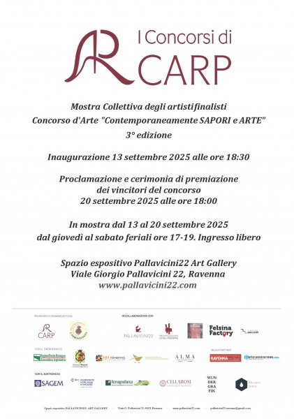 Mostra Collettiva degli artisti finalisti Concorso d'arte Contemporaneamente SAPORI e ARTE  3 EDIZIONE