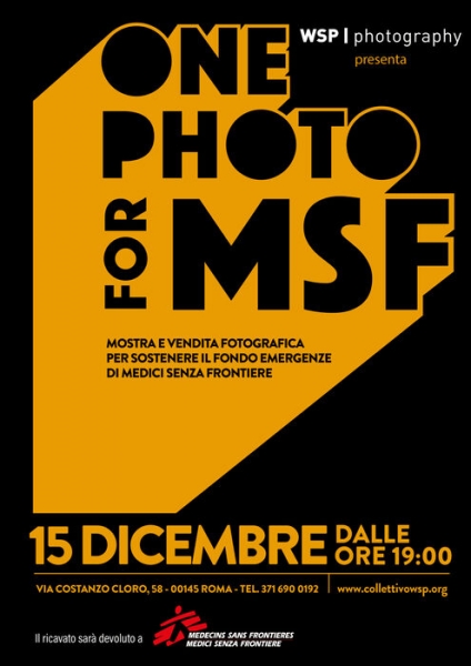 One Photo for MSF. Mostra e vendita fotografica a sostegno del Fondo Emergenze MSF